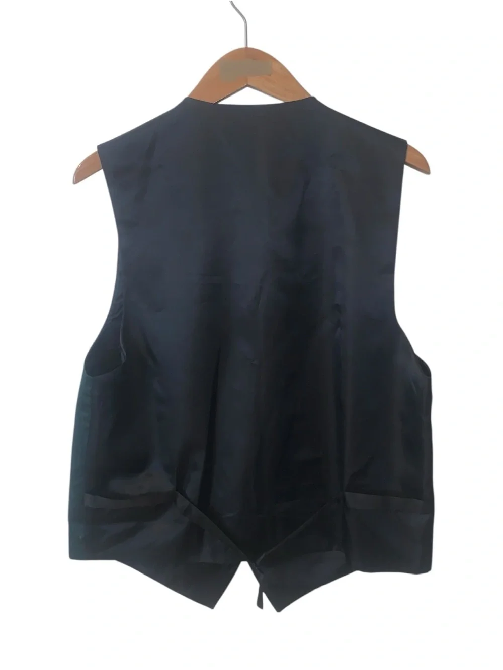 S.H. Churchill & Co. Dark Green Formal Vest Button Up Satin